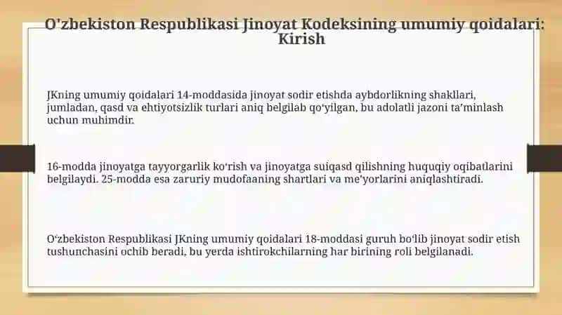 O'zbekiston Respublikasi Jinoyat Kodeksi 3