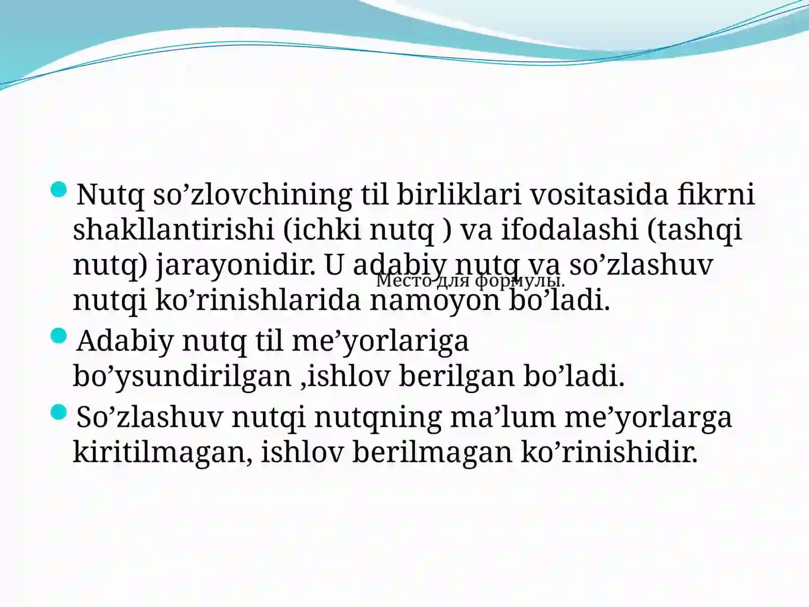 LEKSEMALARNING NUTQ KO’RINISHIGA XOSLANISHI 3