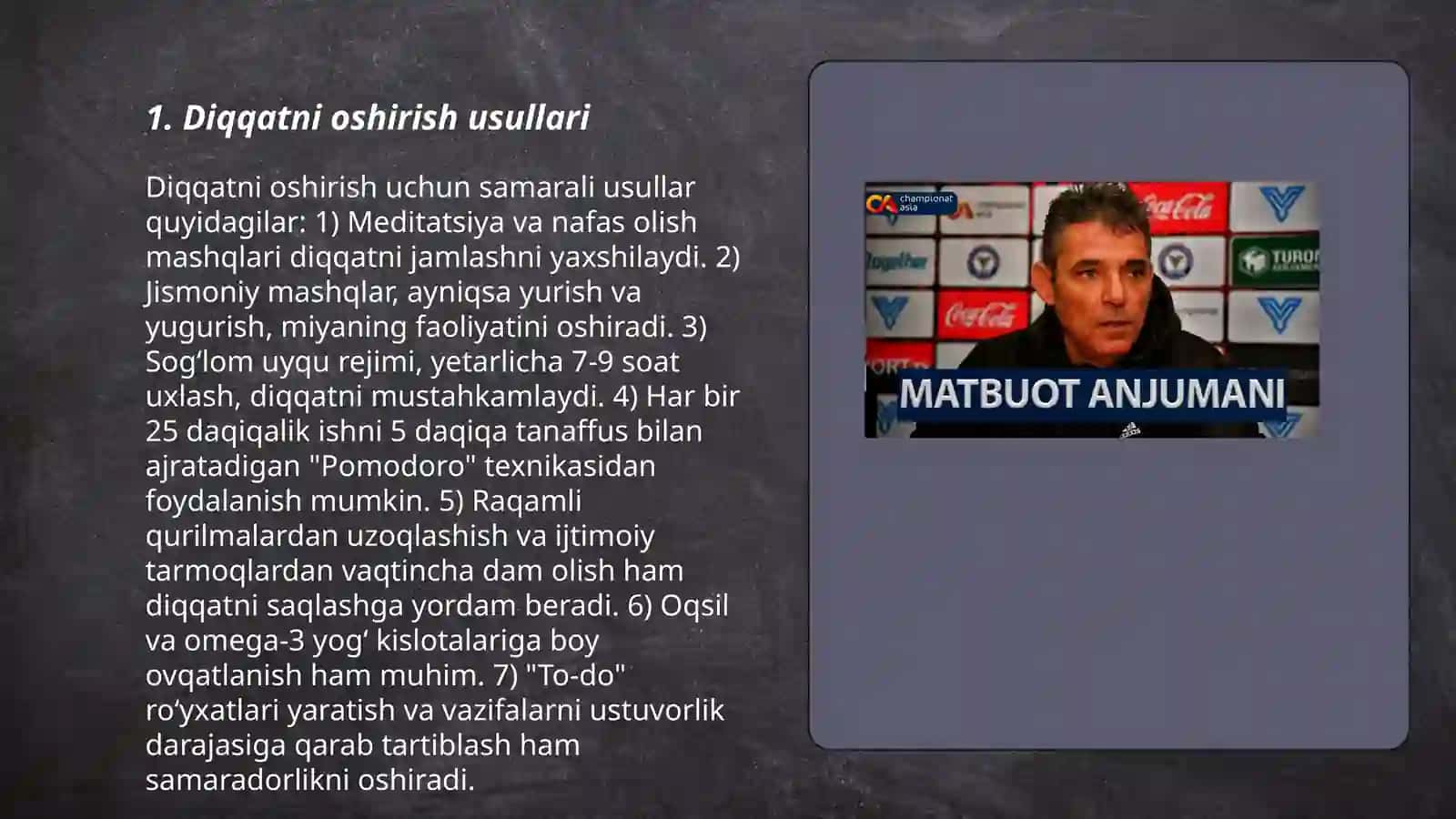 Diqqatni oshirish usullari 3
