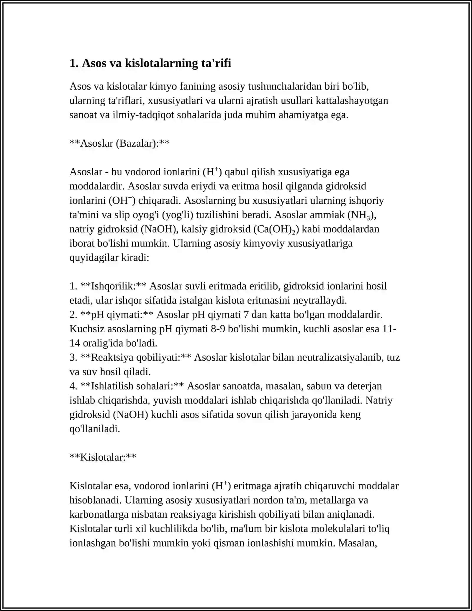 MODDALARNING KISLOTALI VA ASOSLI XOSSALARI 3