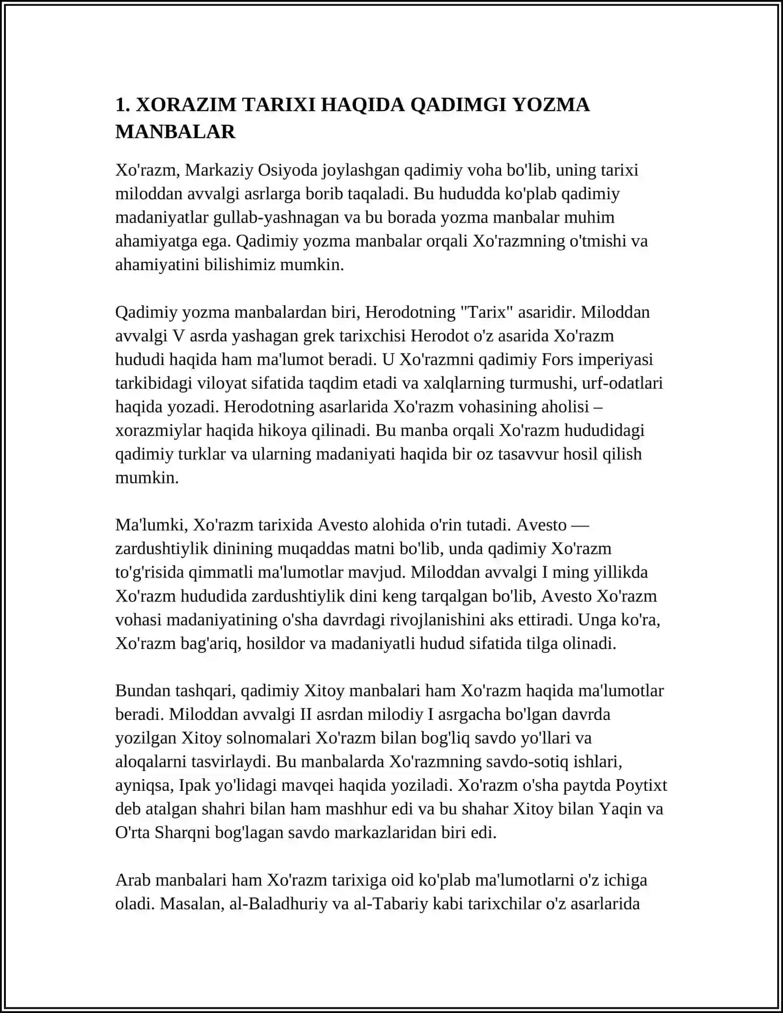 XORAZIM TARIXINING YOZMA MANBALARI 3