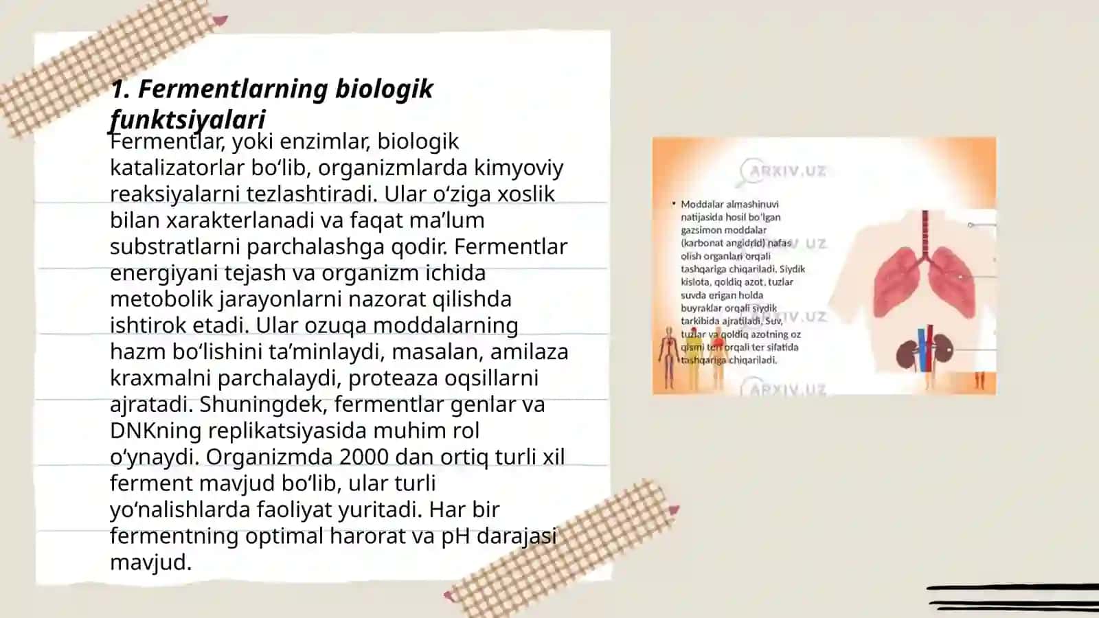 Fermentlarning tibbiyotdagi ahamiyati 3