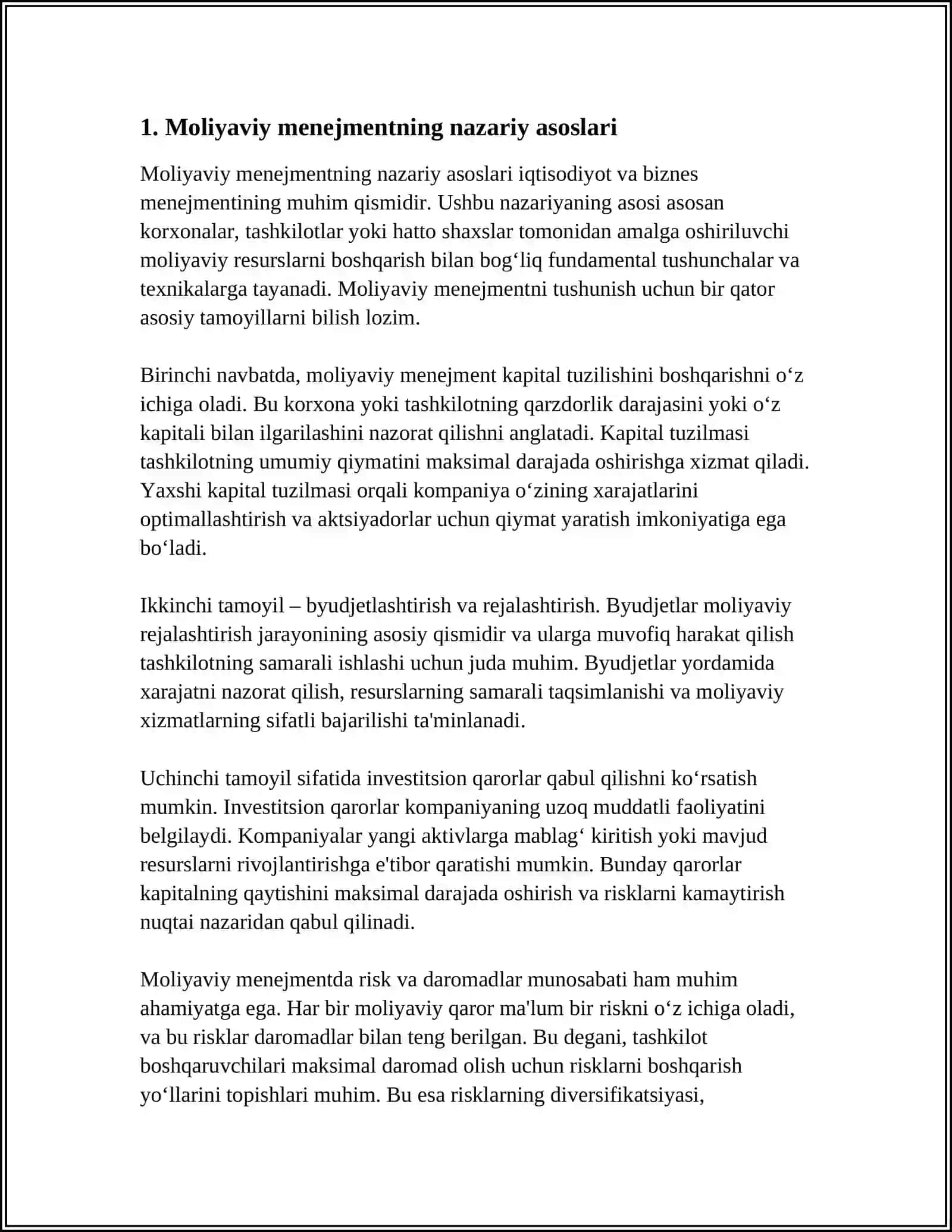 BANK MOLIYAVIY MENEJMENTI ASOSLARI 3