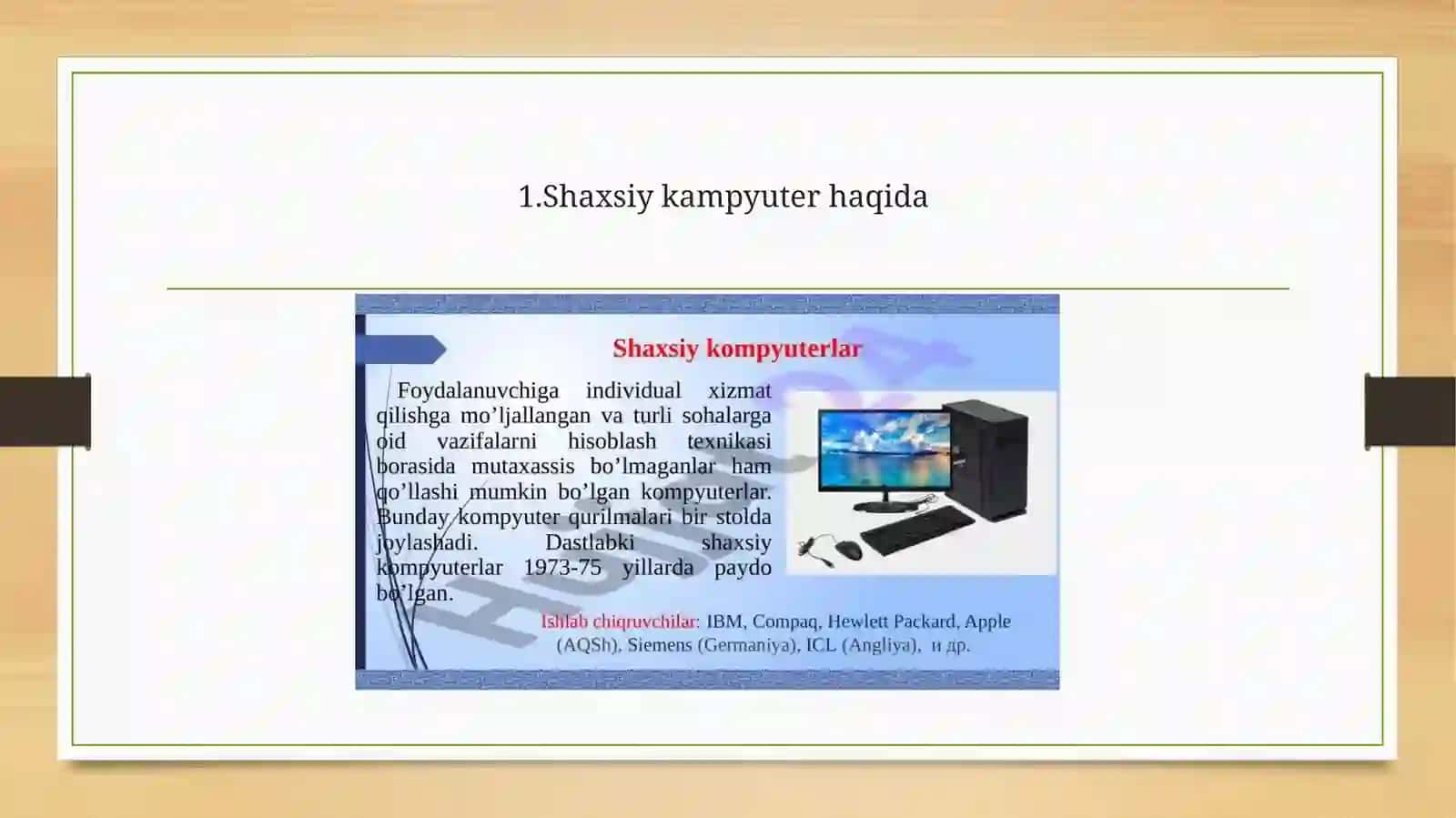 Shaxsiy kompyuter tuzilishi 3