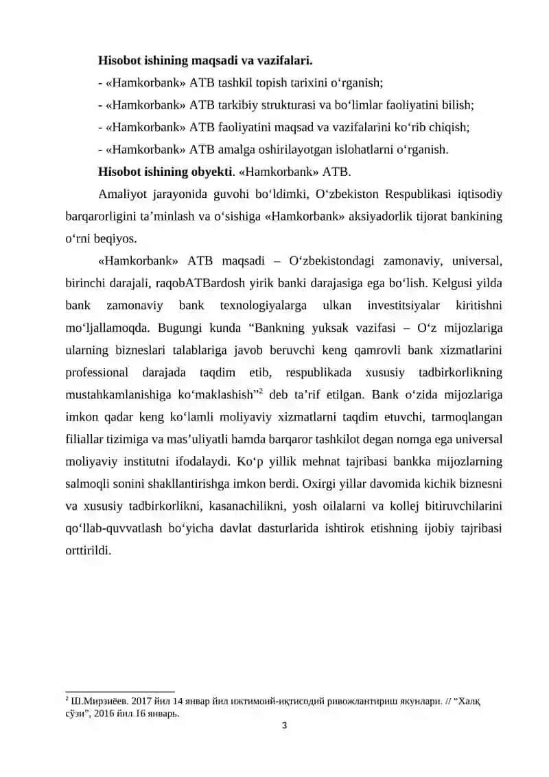 Hamkorbank ATB Toshkent Filiali 3