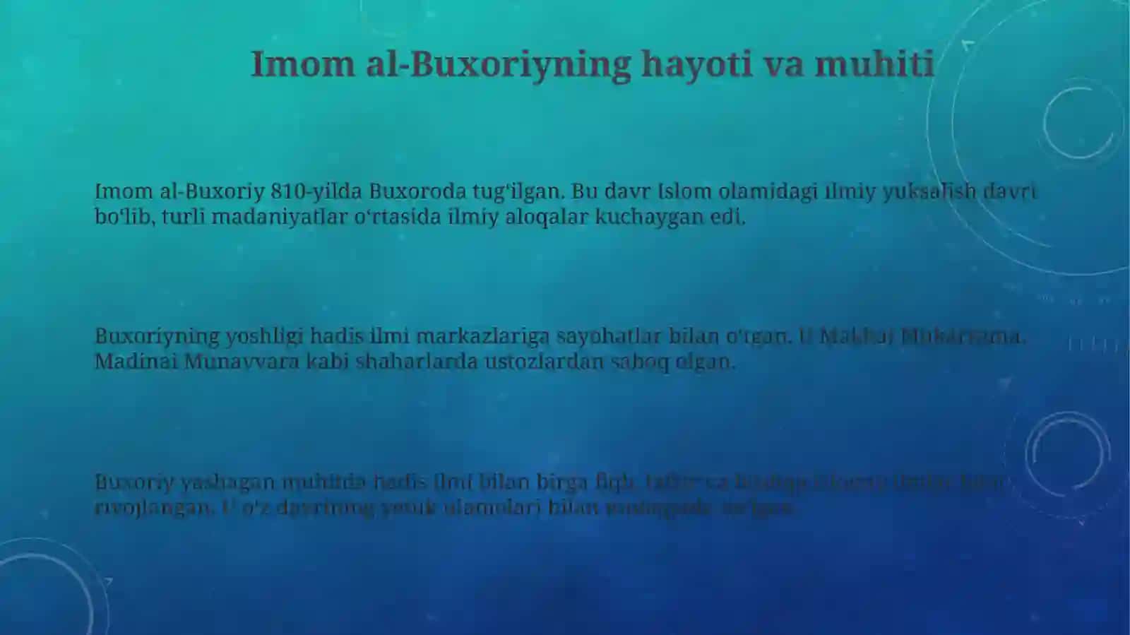 Imom Al Buxoriyning pedagogik qarashlari 3