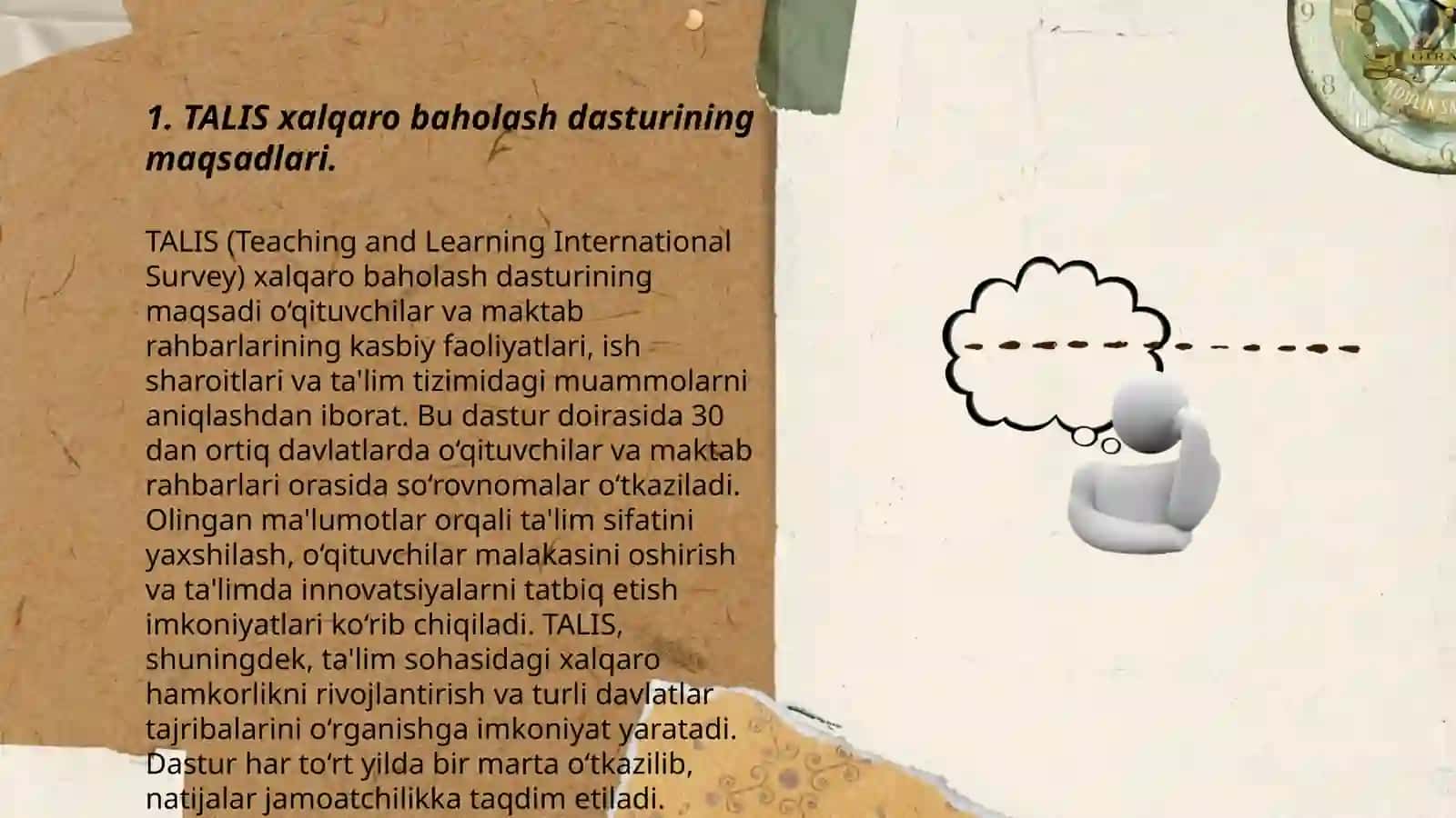 TALIS xalqaro baholash dasturi 3