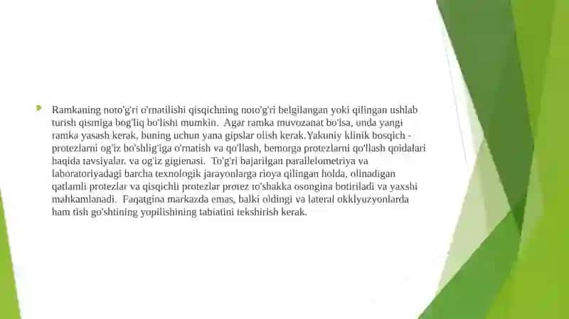 Byugel protezni yoyini og’izda tekshirib ko’rish 3