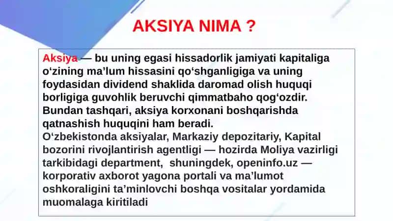 Qanday turdagi aksiyalarni sotib olish kerak 3