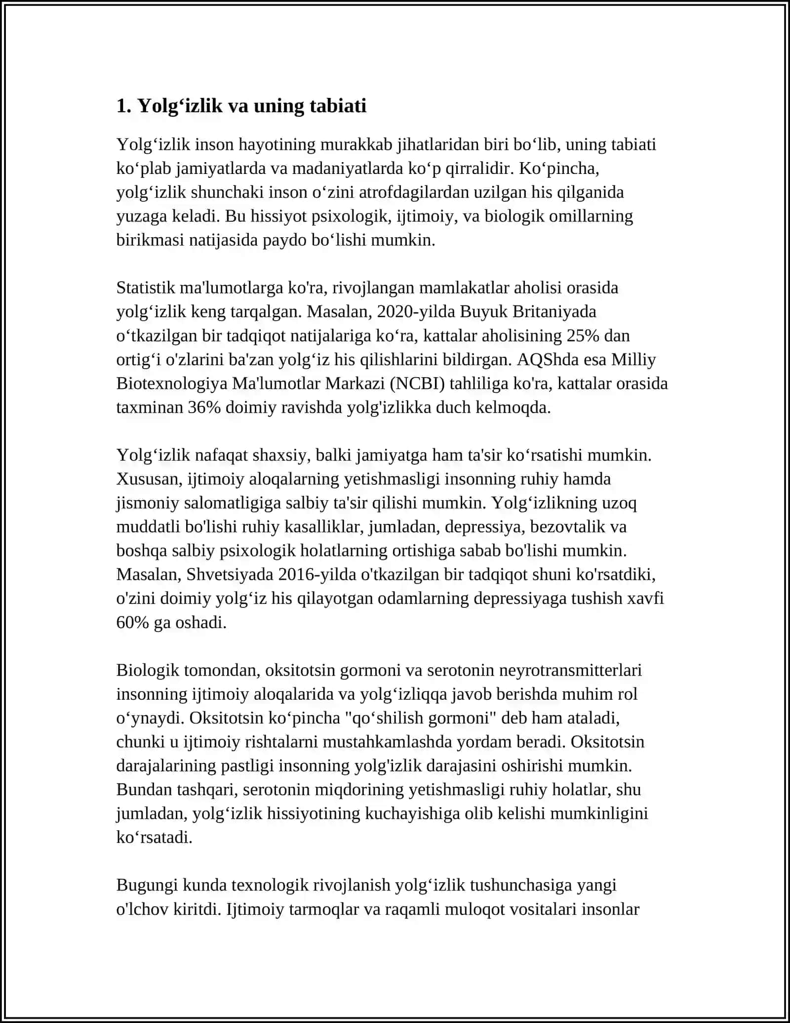 Yolgʻizlik va uning tabiati 3