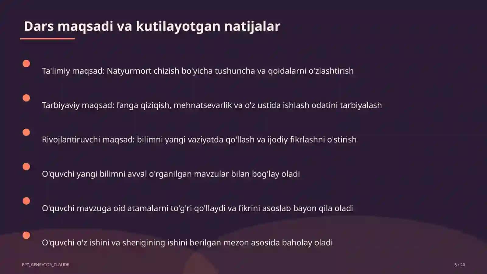 Natyurmort chizish (2-sinf) 3