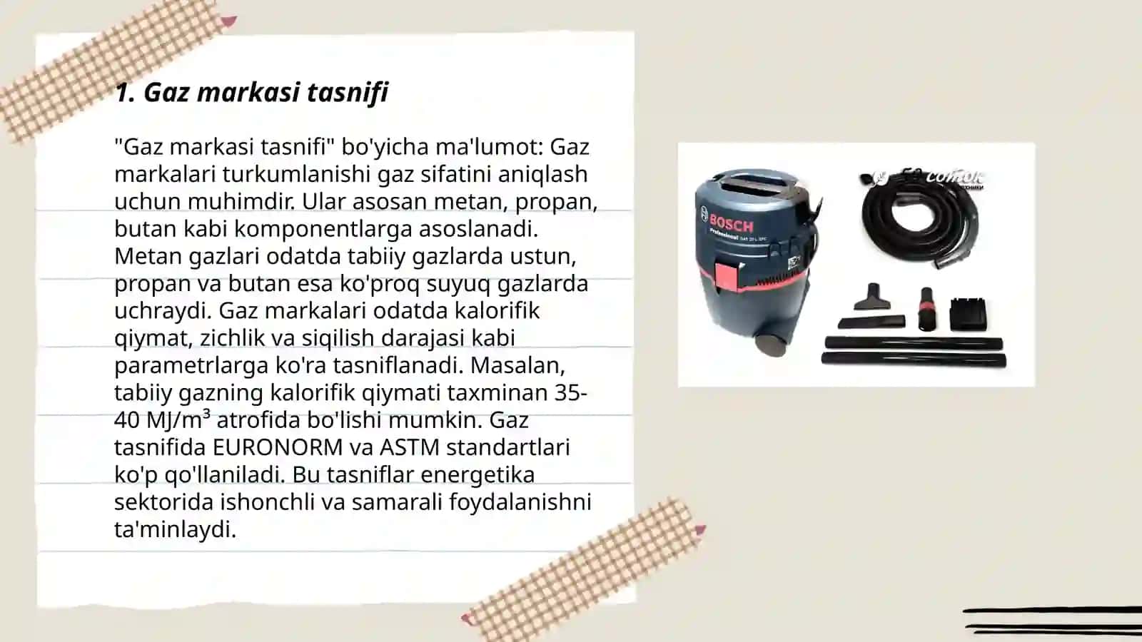 Gaz markasi tasnifi 3