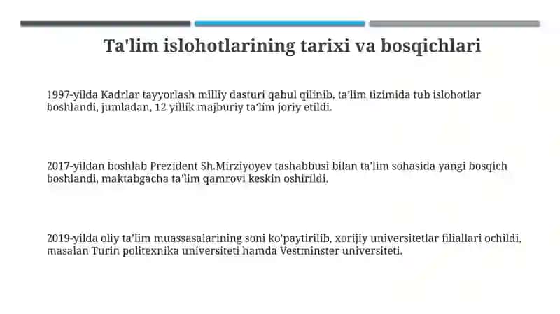 O'zbekistonda ta'lim islohotlari 3
