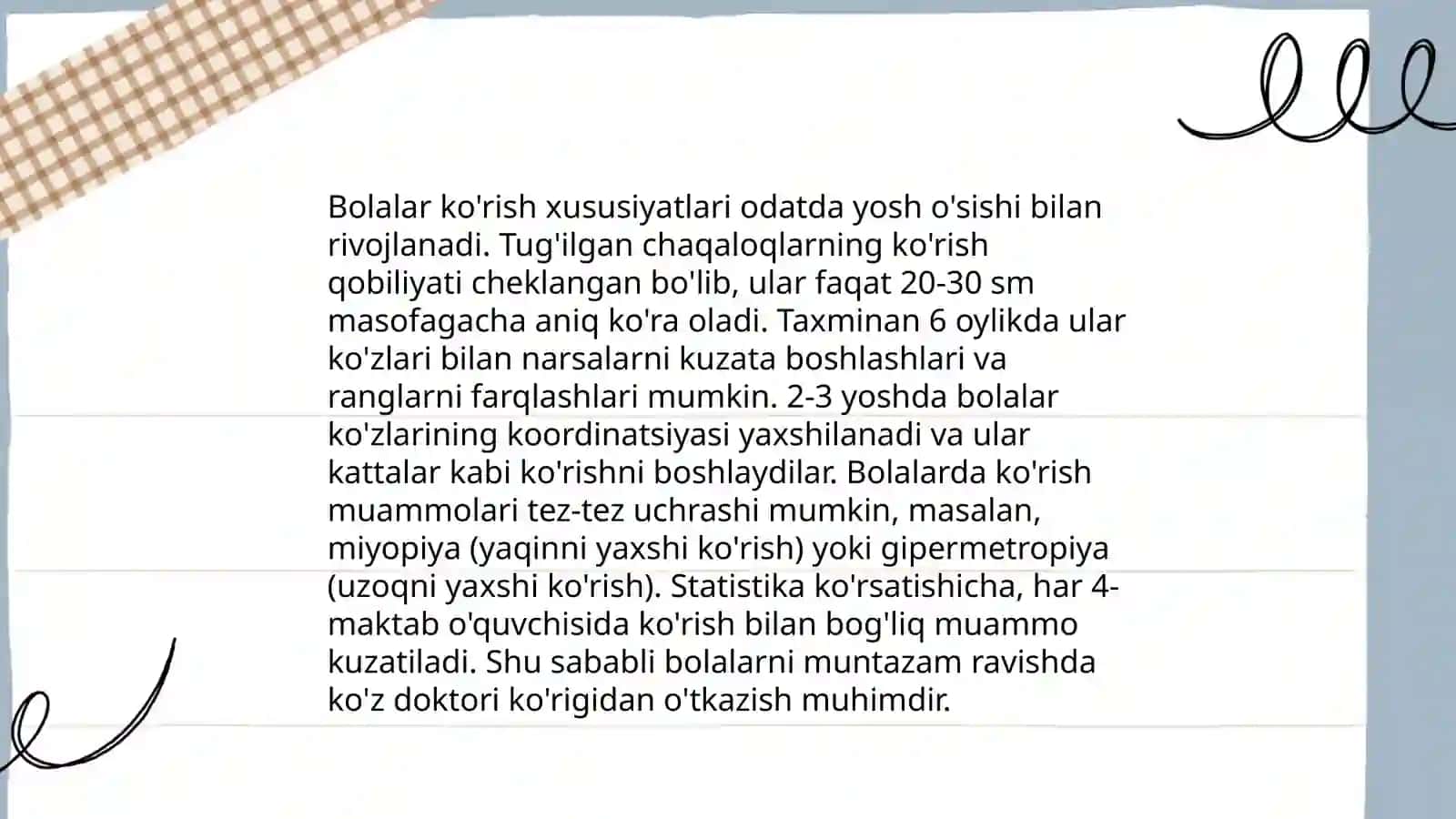 Bolalar ko'rish xususiyatlari 3