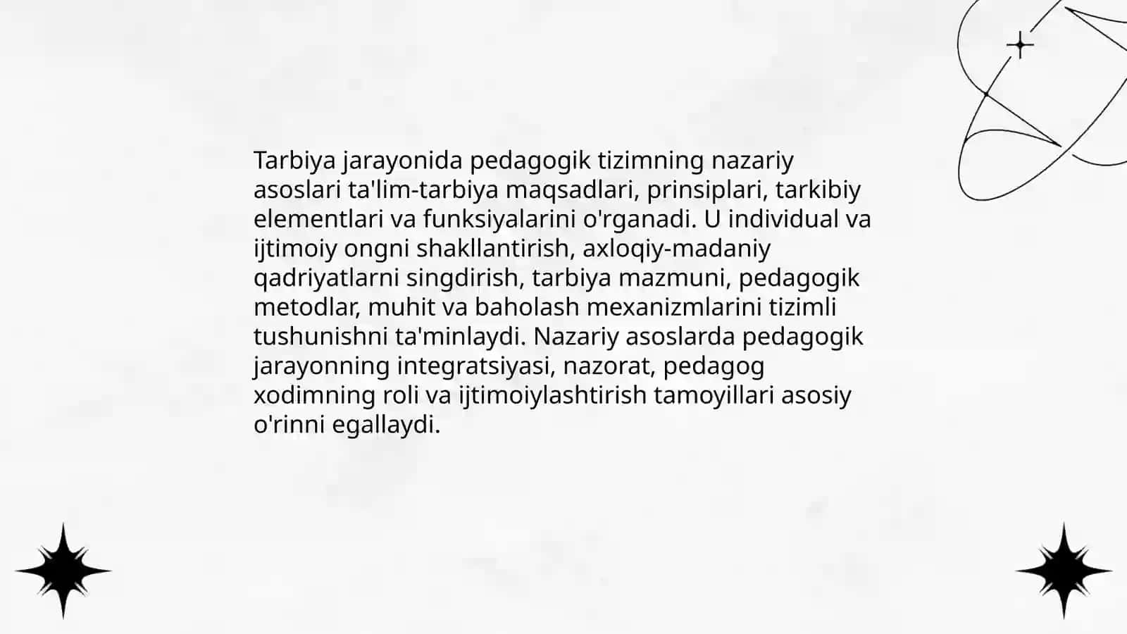 Tarbiya jarayonida pedagogik tizim 3