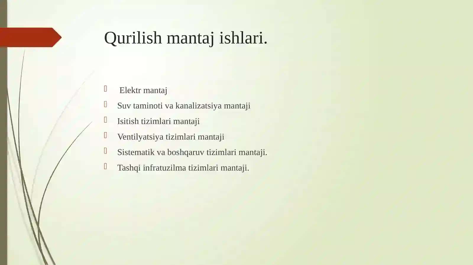 Qurilish mantaj ishlarining sifatini taminlash 3