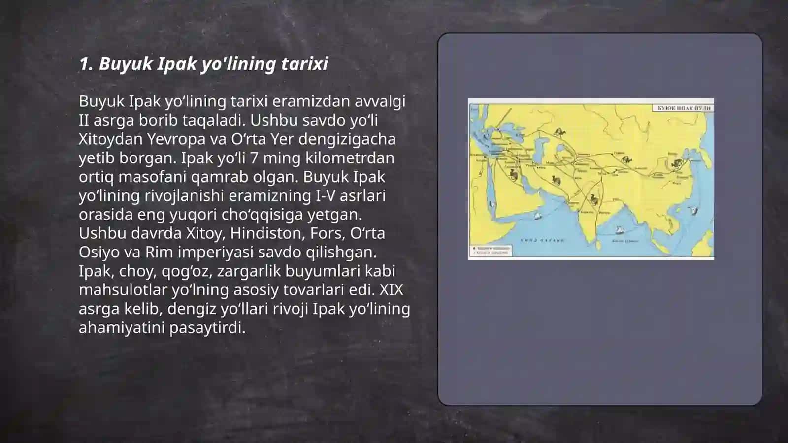 Buyuk Ipak yoʻlining qayta tiklanishi 3