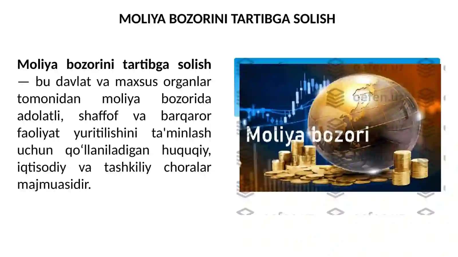 Moliya bozorini tartibga solish 3