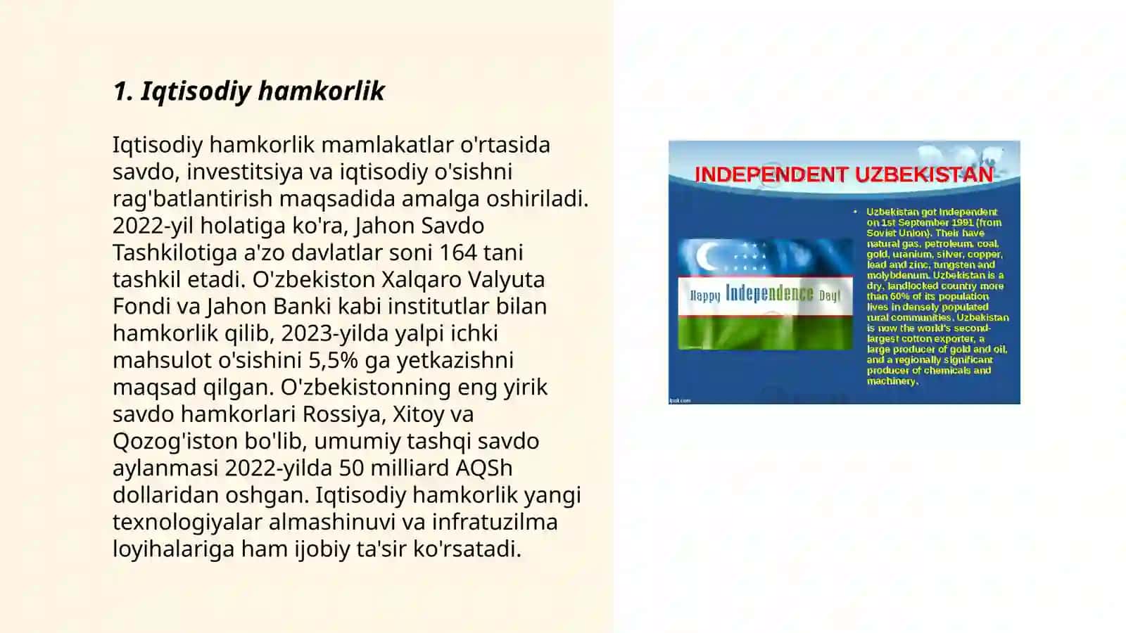 Iqtisodiy hamkorlik 3
