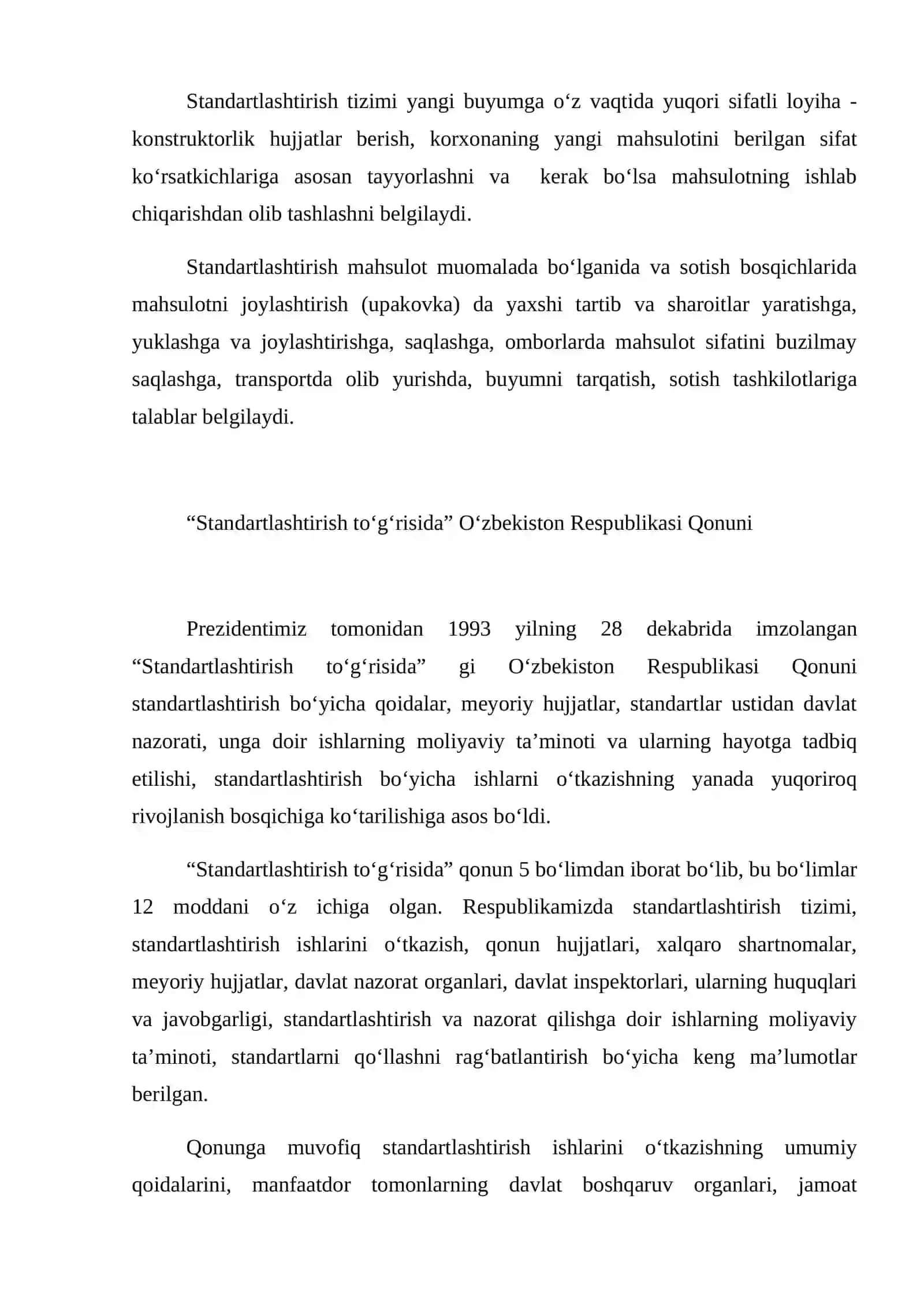 O'zbekistonda standartlashtirishning rivojlanishi 3