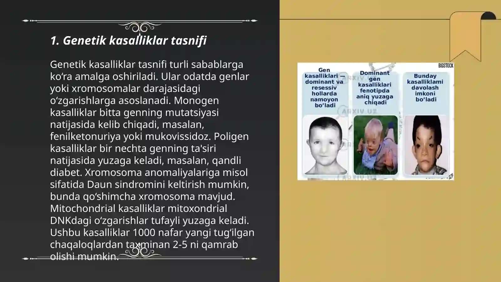 Gen kasalliklari. Tibbiy genetik maslahat 3