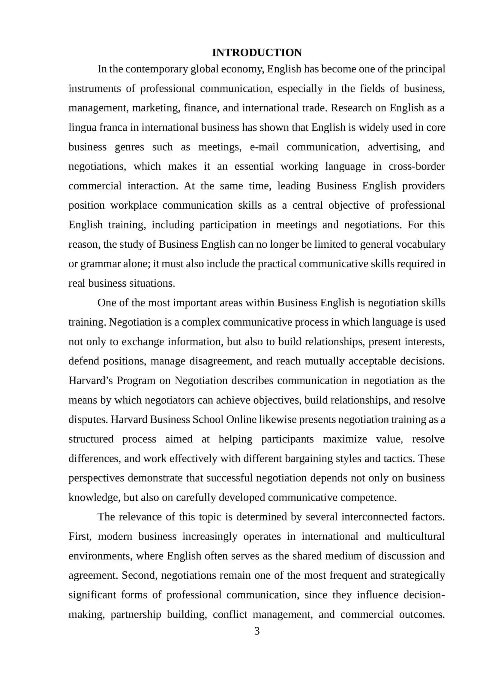 BUSINESS ENGLISH: NEGOTIATION SKILLS TRAINING 3
