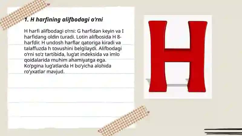 H harfi 3
