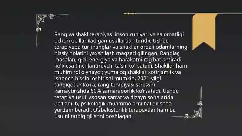 Rang va Shakl Terapiyasi 3