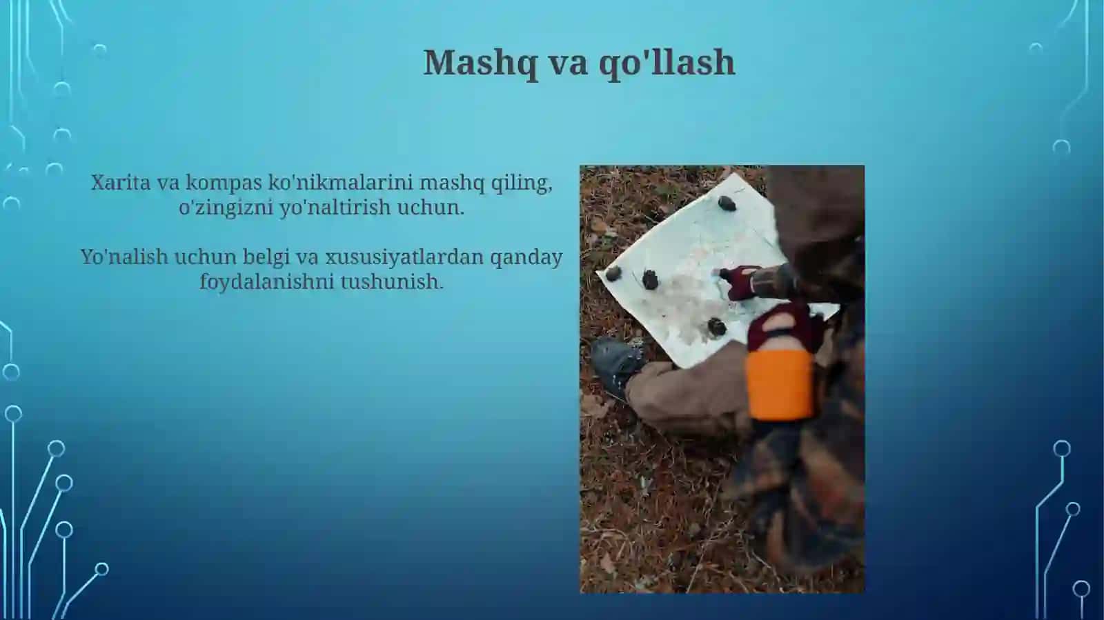 Xaritavakompasbilanishlash.Joydamo'ljalolish 3