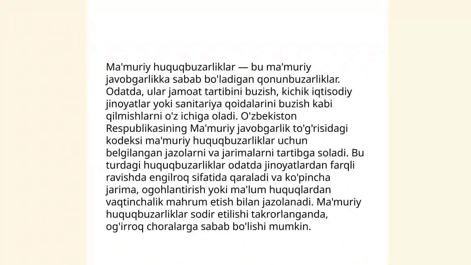 Ma'muriy huquqbuzarliklar tôgrisidagi ishlarni yuritish 3