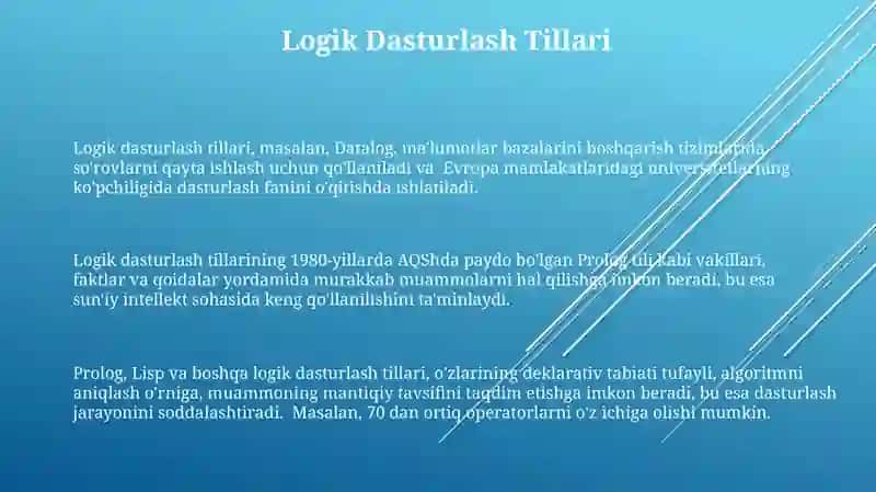 Dasturlash Tillarining Rivojlanish Tasnifi 3