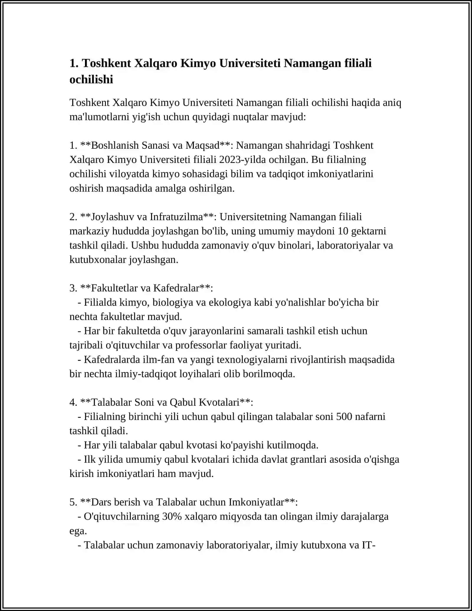 Toshkent Xalqaro Kimyo Universiteti Namangan filiali 3
