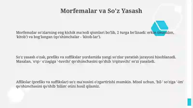 Morfemalar va So'z Yasash 3