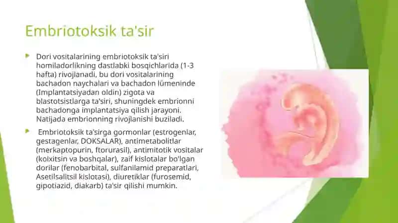 Dori Vositalarining Homilaga Ta’siri 3