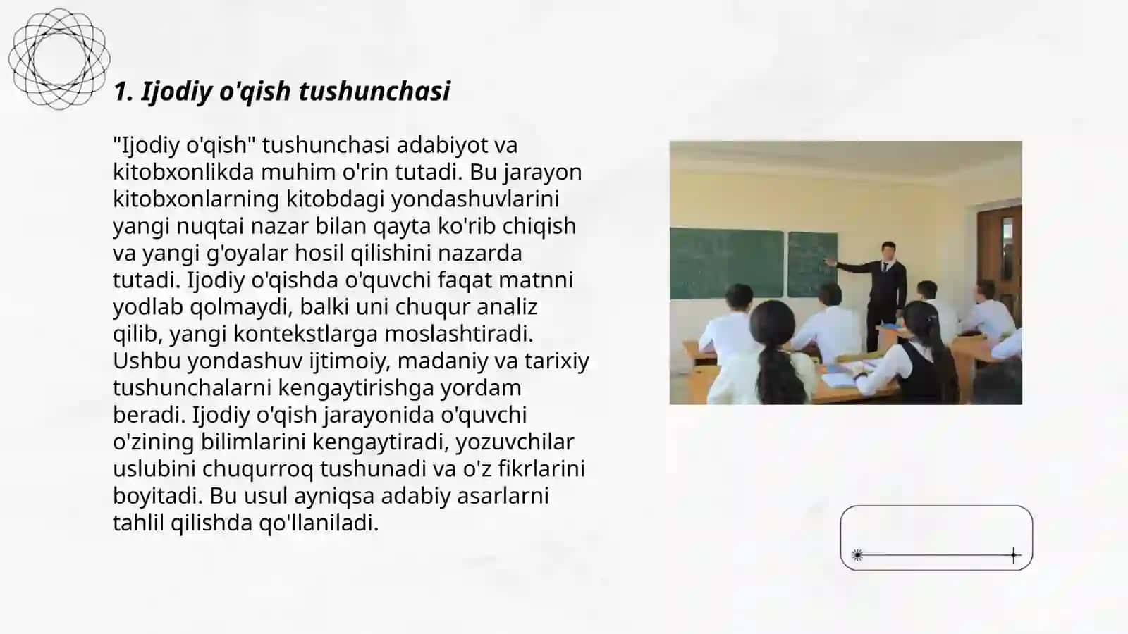 Ijodiy o'qishning talab va meʼyorlari 3