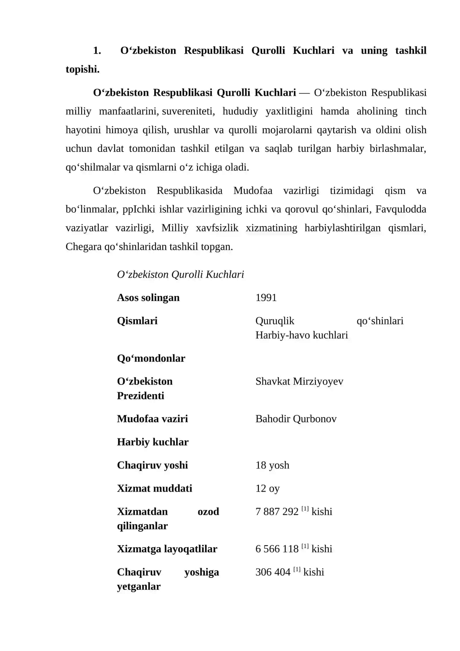 Oʻzbekiston Respublikasi Qurolli Kuchlari 3