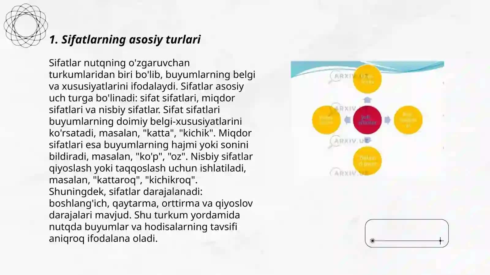 Sifatlarning asosiy turlari 3