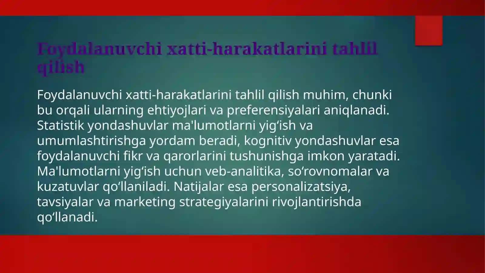 Ma'lumotlarning intellektual tahlili 3