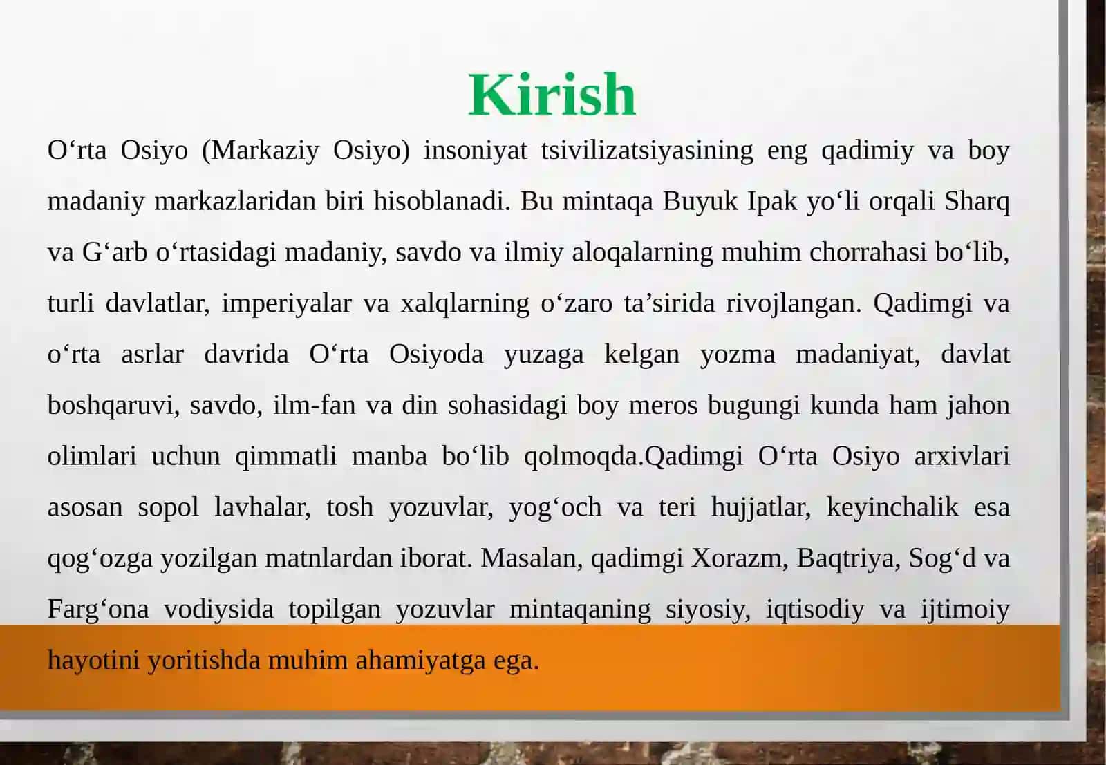 O‘rta Osiyoning qadimgi va o‘rta asar arxivlari 3