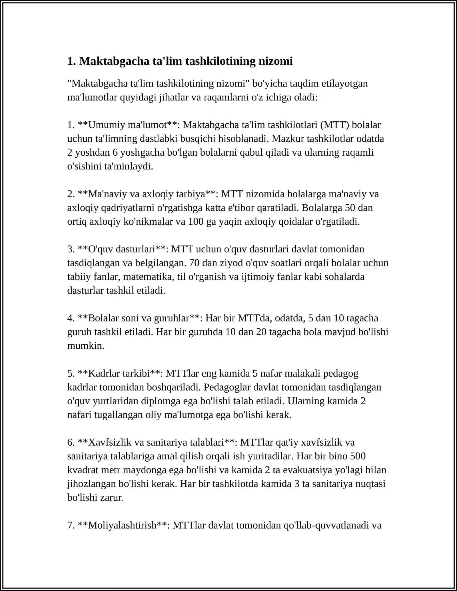 Maktabgacha Ta'lim Tashkilotining Nizomi 3