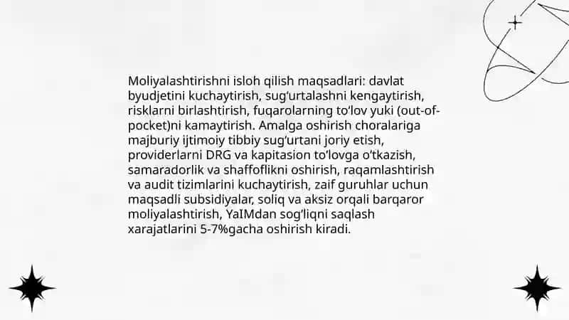 Sog‘liqni saqlash tizimini isloh qilish 3