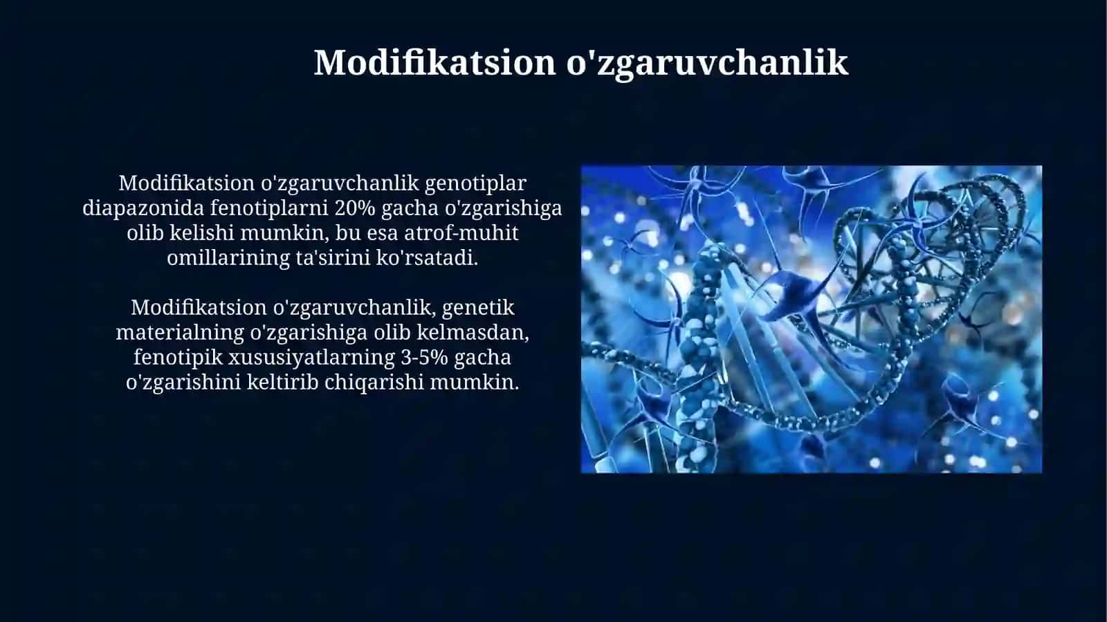 Modifikatsion o'zgaruvchanlik 3