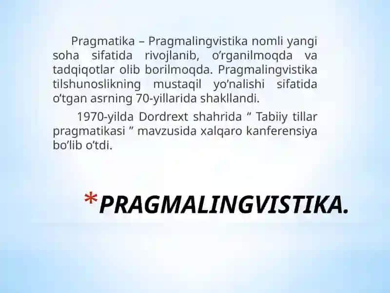 Pragmatik tadqiqotlar. 3