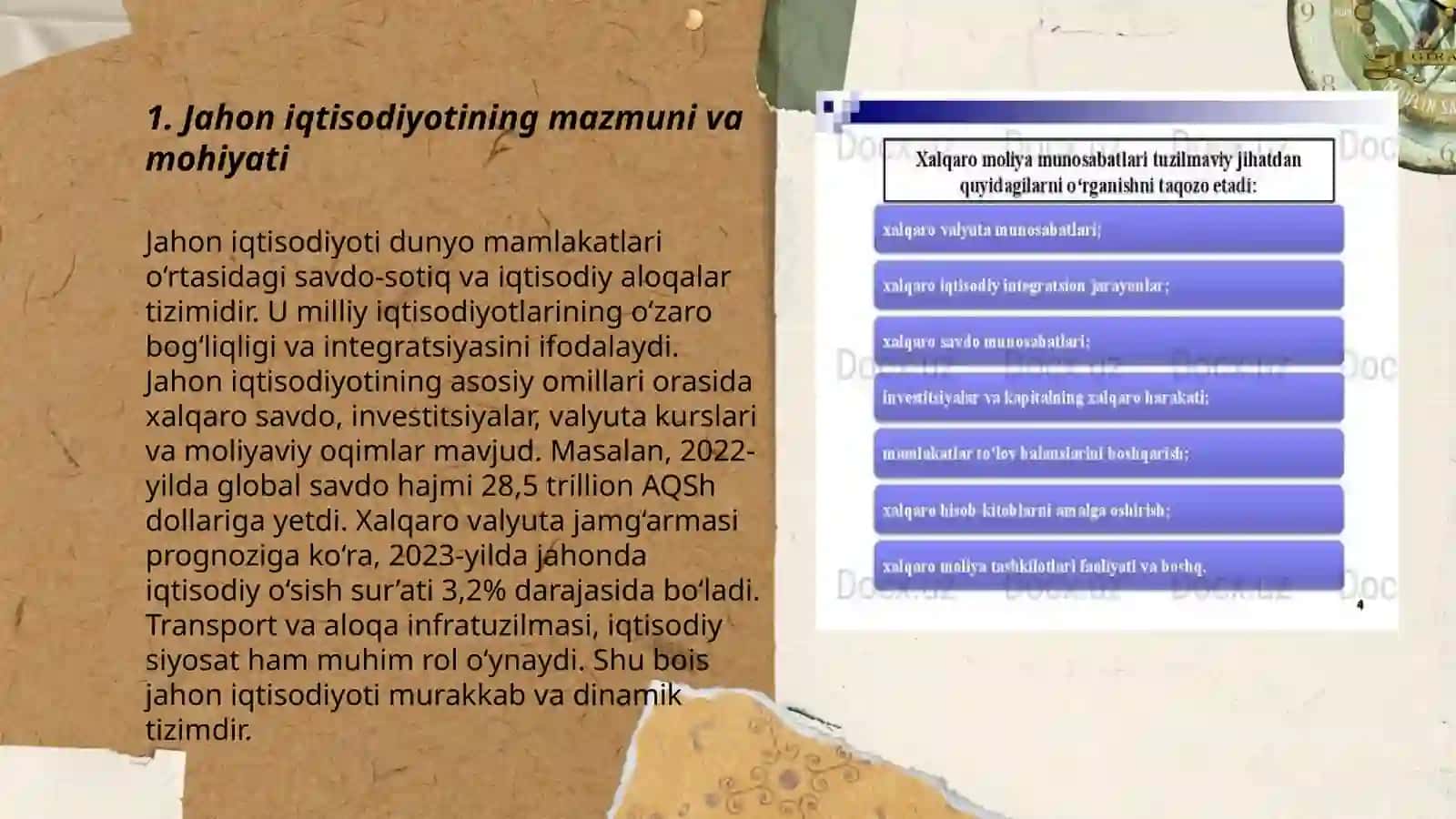 Jahon iqtisodiyotining mazmuni va mohiyati 3