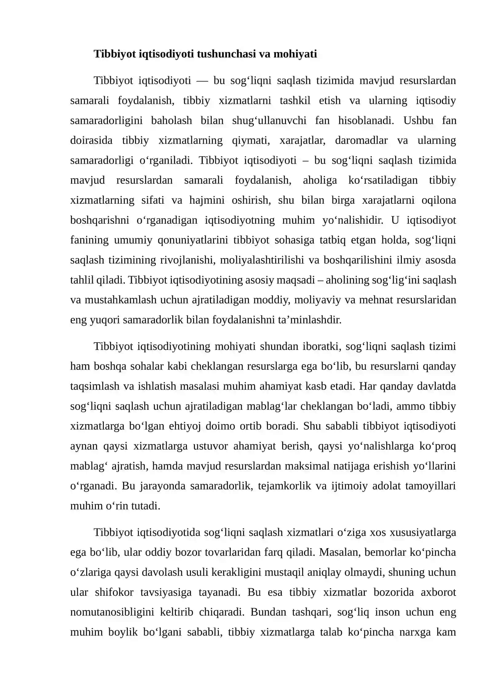 TIBBIYOT IQTISODINING IQTISODIY TAHLILI 3