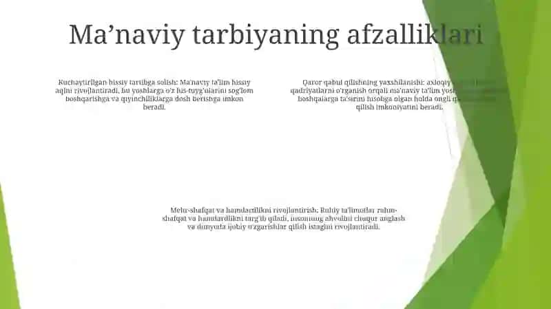 Yuksak MaʼNaviyatda Yoshlarni Tarbiyalash 3