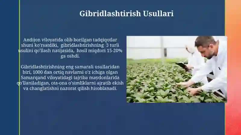 Tanlash metodlari va uruģchilik 3