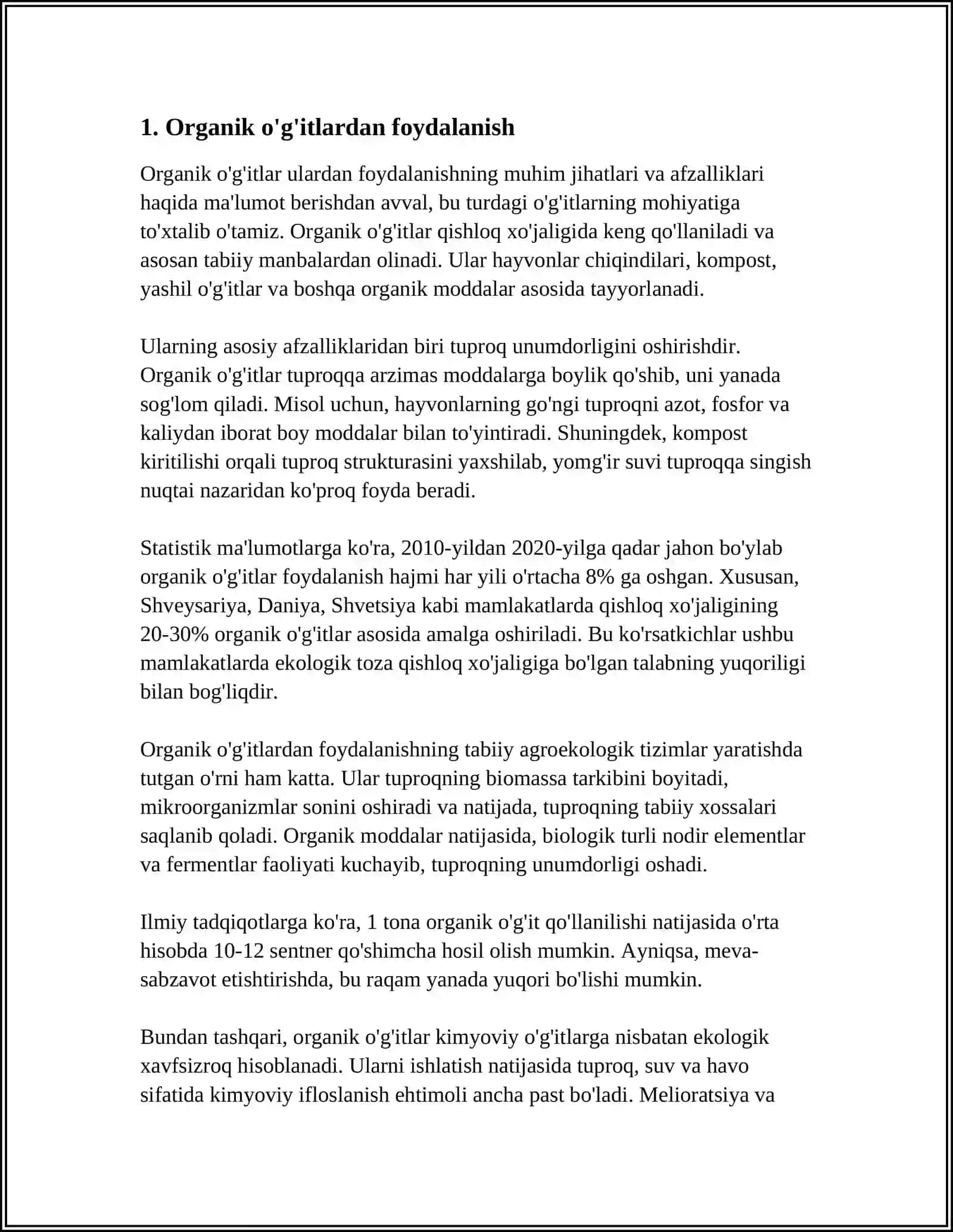 ORGANIK DEXQONCHILIK TAMOILLARI 3
