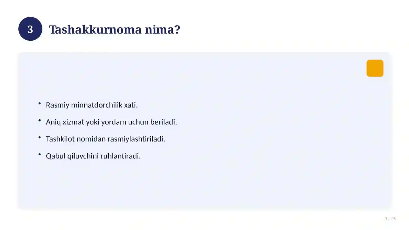 Tashakkurnoma 3