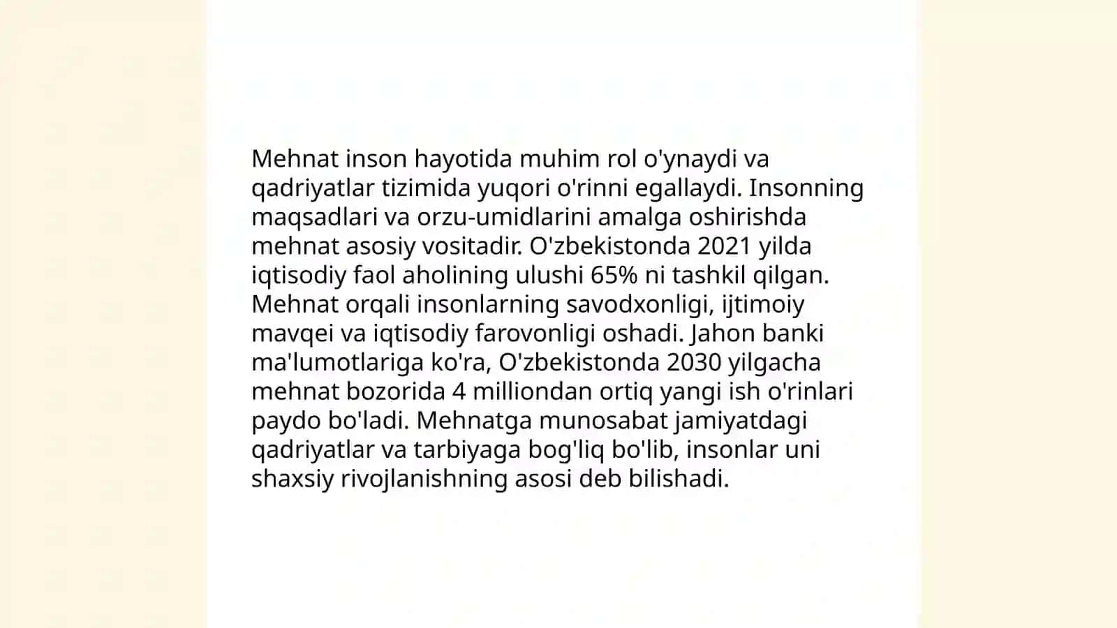 Mehnatga ruhiy tayyorlash 3
